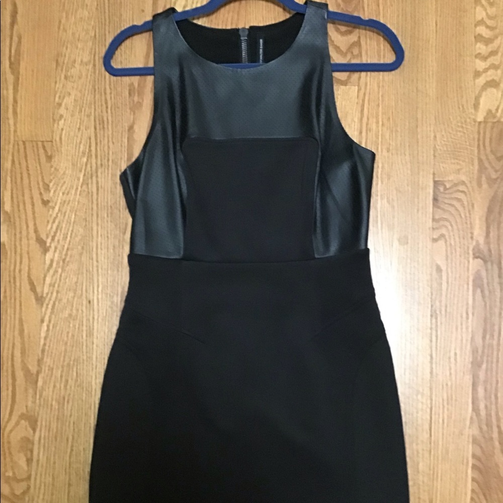 W118 by Walter Baker faux leather detail dress SzS